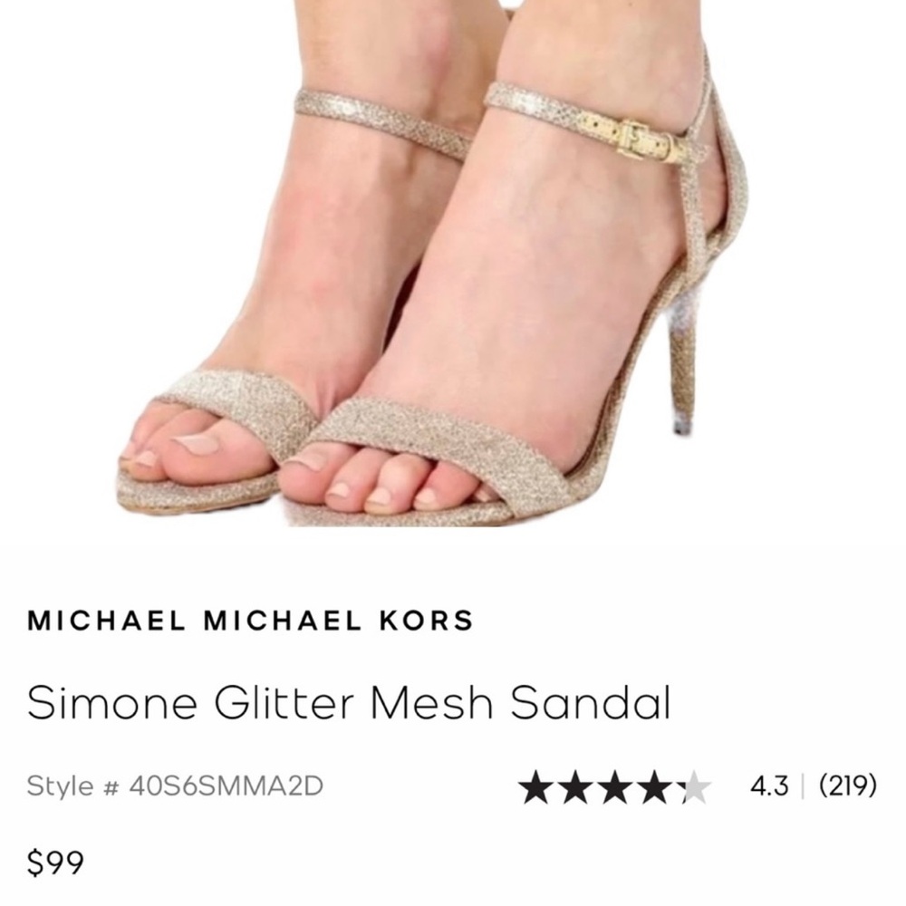 Michale Kors 3 inch Gold heels